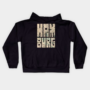 Hamburg, Germany City Map - Vintage Kids Hoodie